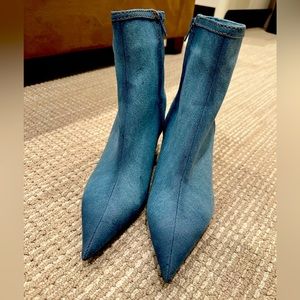Zara denim boots , size 10